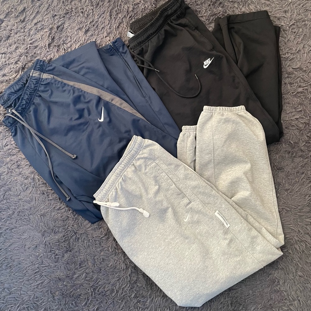 Men Size 2XL Nike Sweatpants Joggers Bundle  Lot of 3 Grey Blue Black